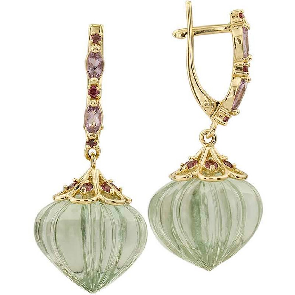 Серьги. Аметист. Арт.1540ААзРд из золота 585 пробы