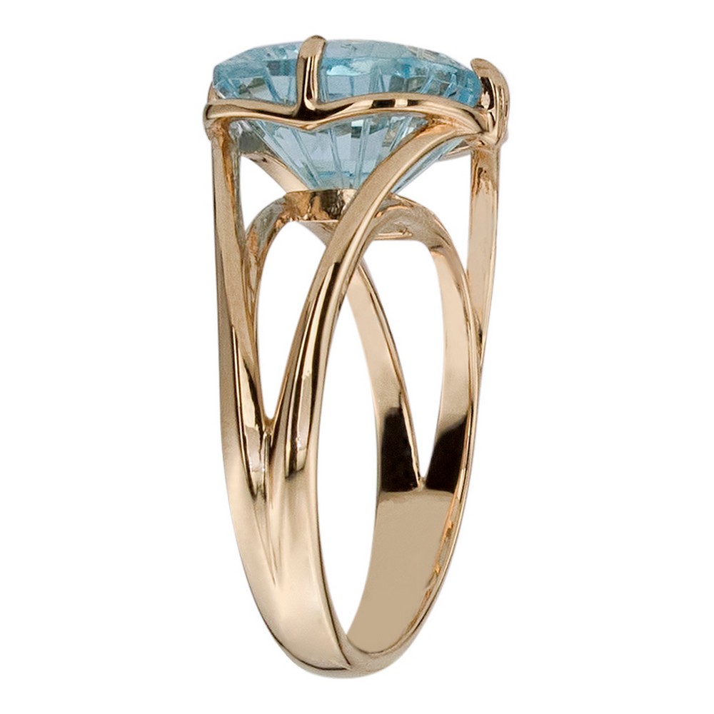 Кольцо. Голубой топаз. Арт.1672Т из золота 585 пробы
