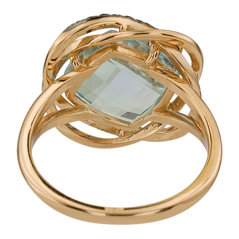 Кольцо. Голубой топаз. Арт.1766ТКц из золота 585 пробы