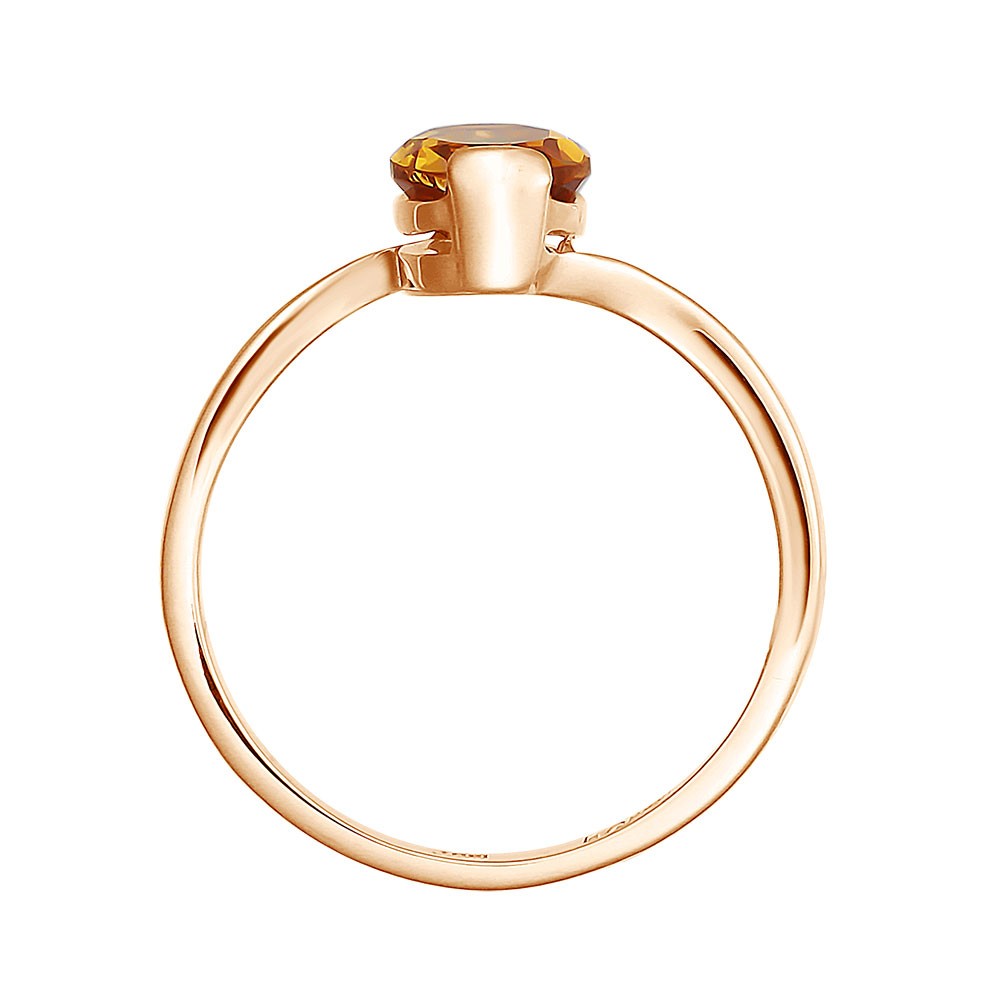 Кольцо. Цитрин. Арт.231Ц из золота 585 пробы