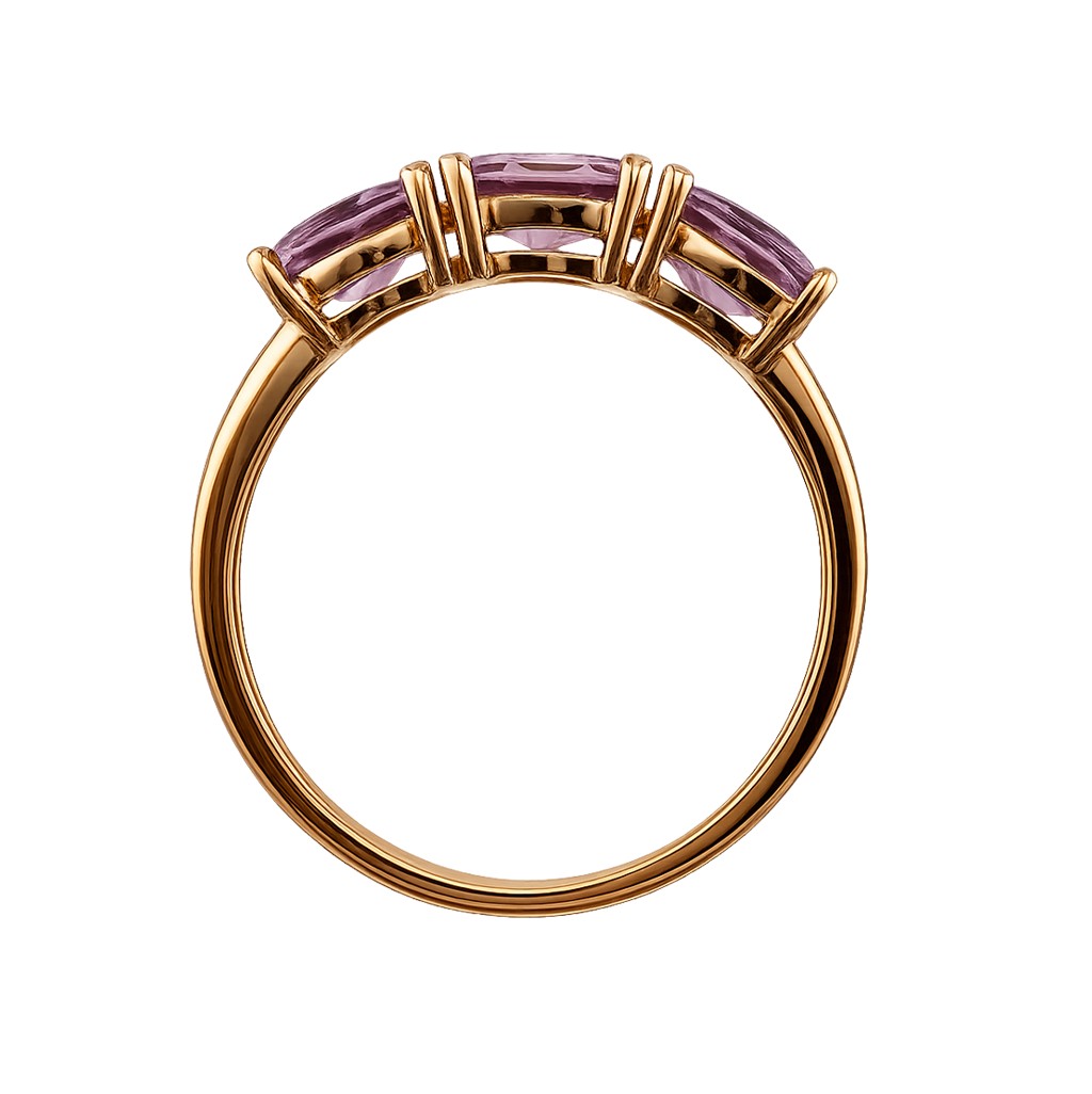 Кольцо. Аметист. Арт.2502А из золота 585 пробы