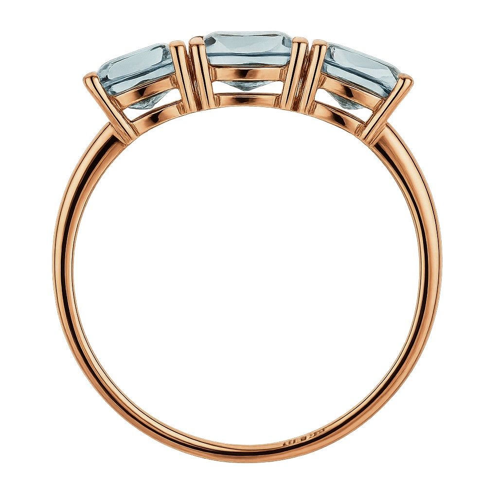 Кольцо. Голубой топаз. Арт.2502Т из золота 585 пробы