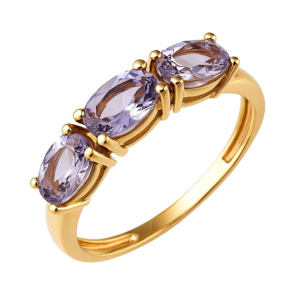 Кольцо. Аметист. Арт.2502А из золота 585 пробы