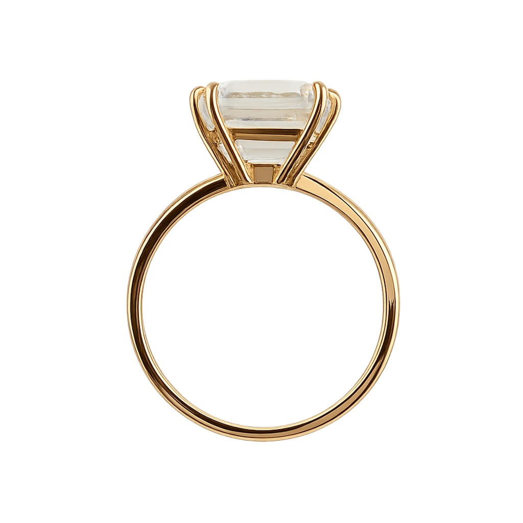 Кольцо. Горный хрусталь. Арт.2531Гх из золота 585 пробы