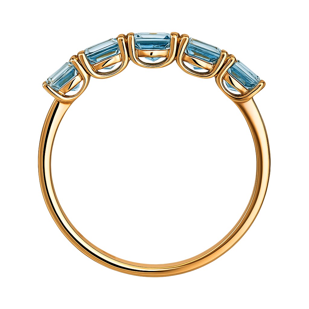 Кольцо. Голубой топаз. Арт.2532Т из золота 585 пробы