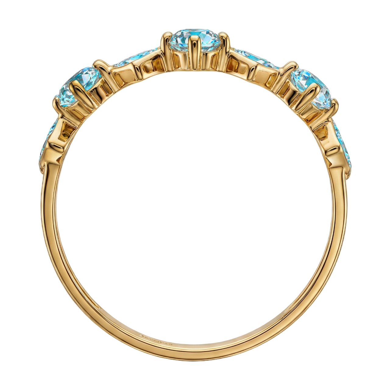 Кольцо. Голубой топаз. Арт.2533Т из золота 585 пробы