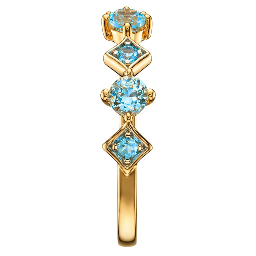 Кольцо. Голубой топаз. Арт.2533Т из золота 585 пробы