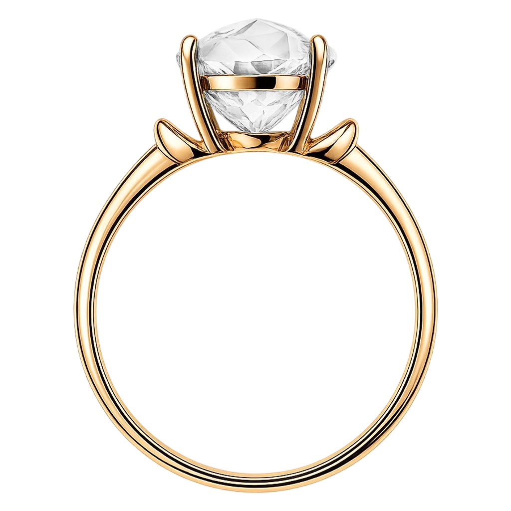 Кольцо. Горный хрусталь. Арт.2536Гх из золота 585 пробы