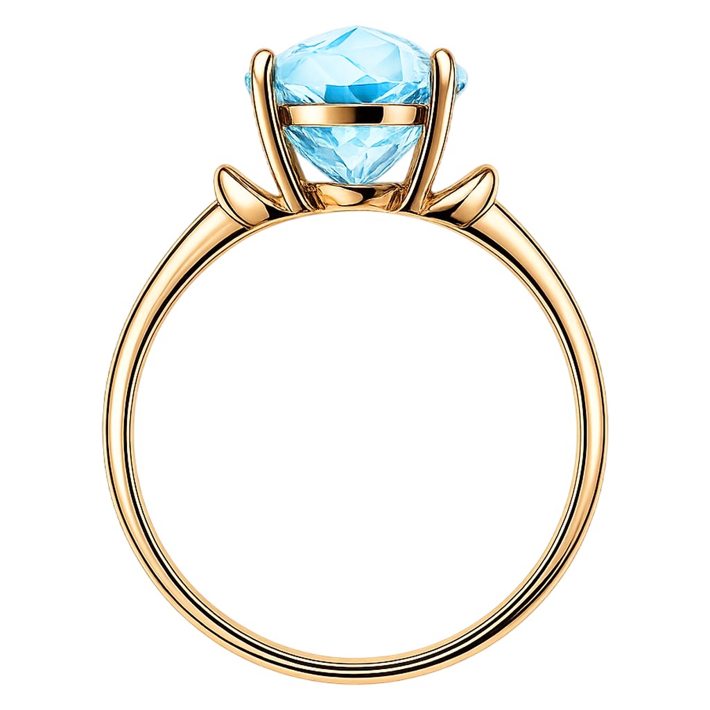Кольцо. Голубой топаз. Арт.2536Т из золота 585 пробы