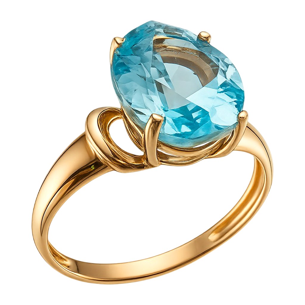 Кольцо. Голубой топаз. Арт.2536Т из золота 585 пробы