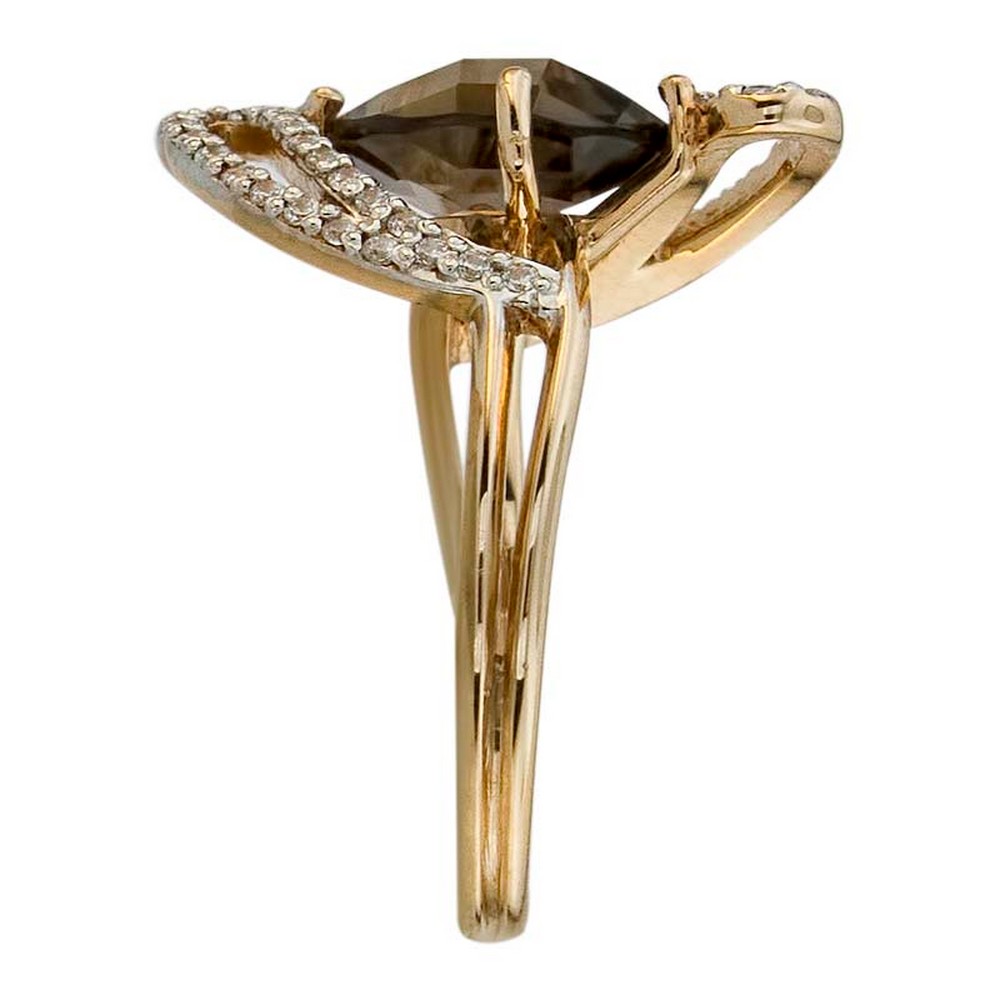 Кольцо. Раухтопаз. Арт.512РКц из золота 585 пробы