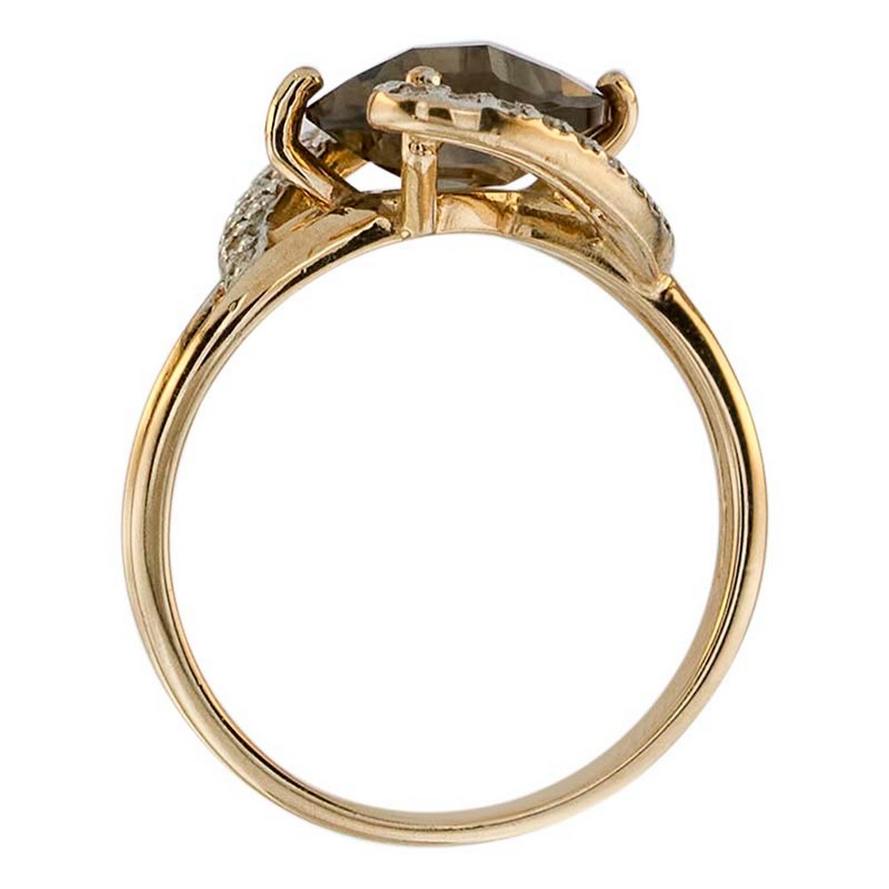 Кольцо. Раухтопаз. Арт.512РКц из золота 585 пробы