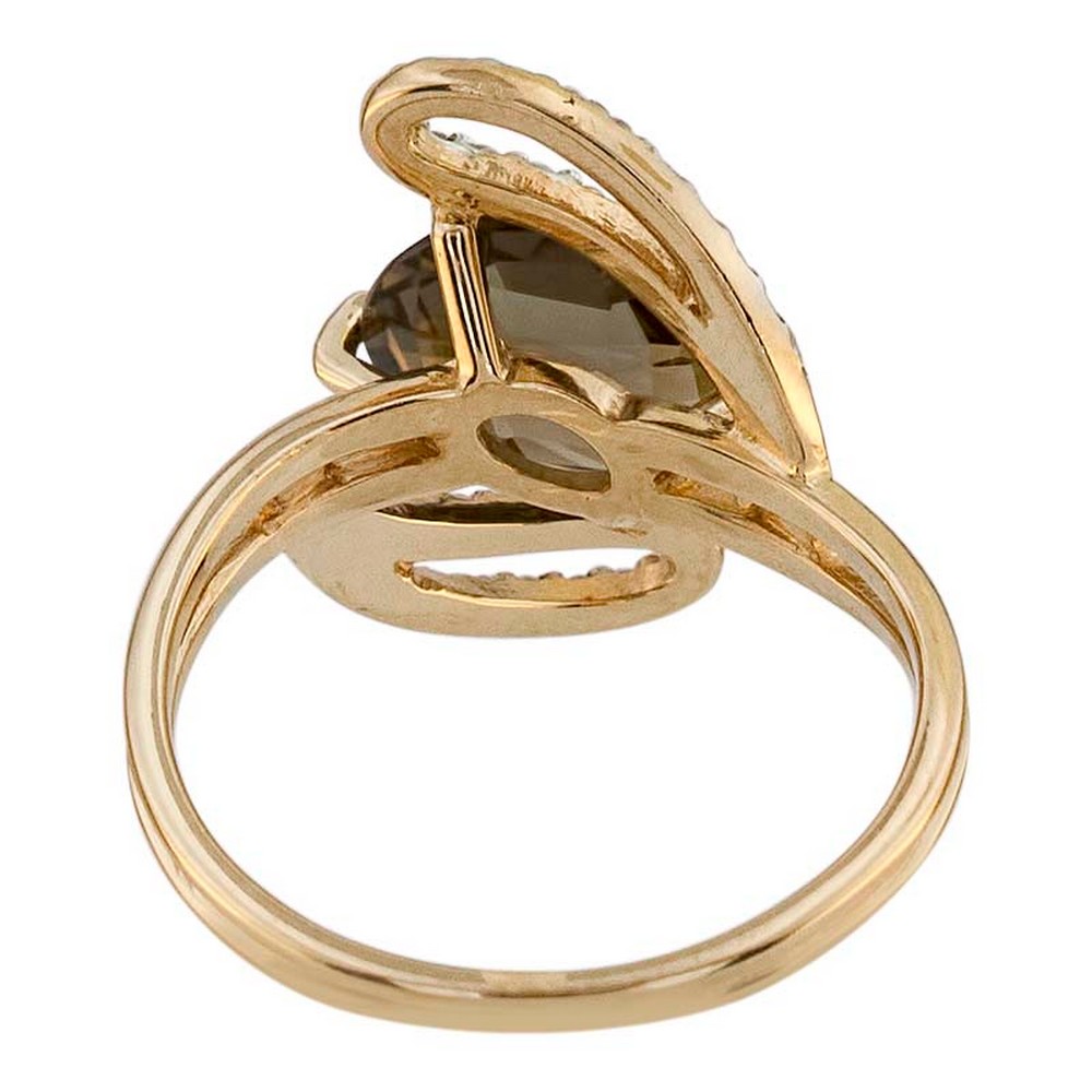 Кольцо. Раухтопаз. Арт.512РКц из золота 585 пробы