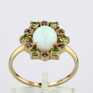 Кольцо. Опал. Арт.1711ОбХКц из золота 585 пробы